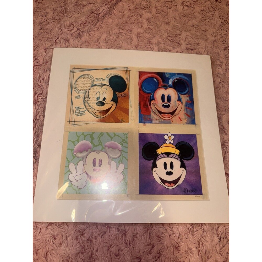2023 Disney Destination D23 Swag Mickey & Minnie Mouse “Four By Four" Art Print